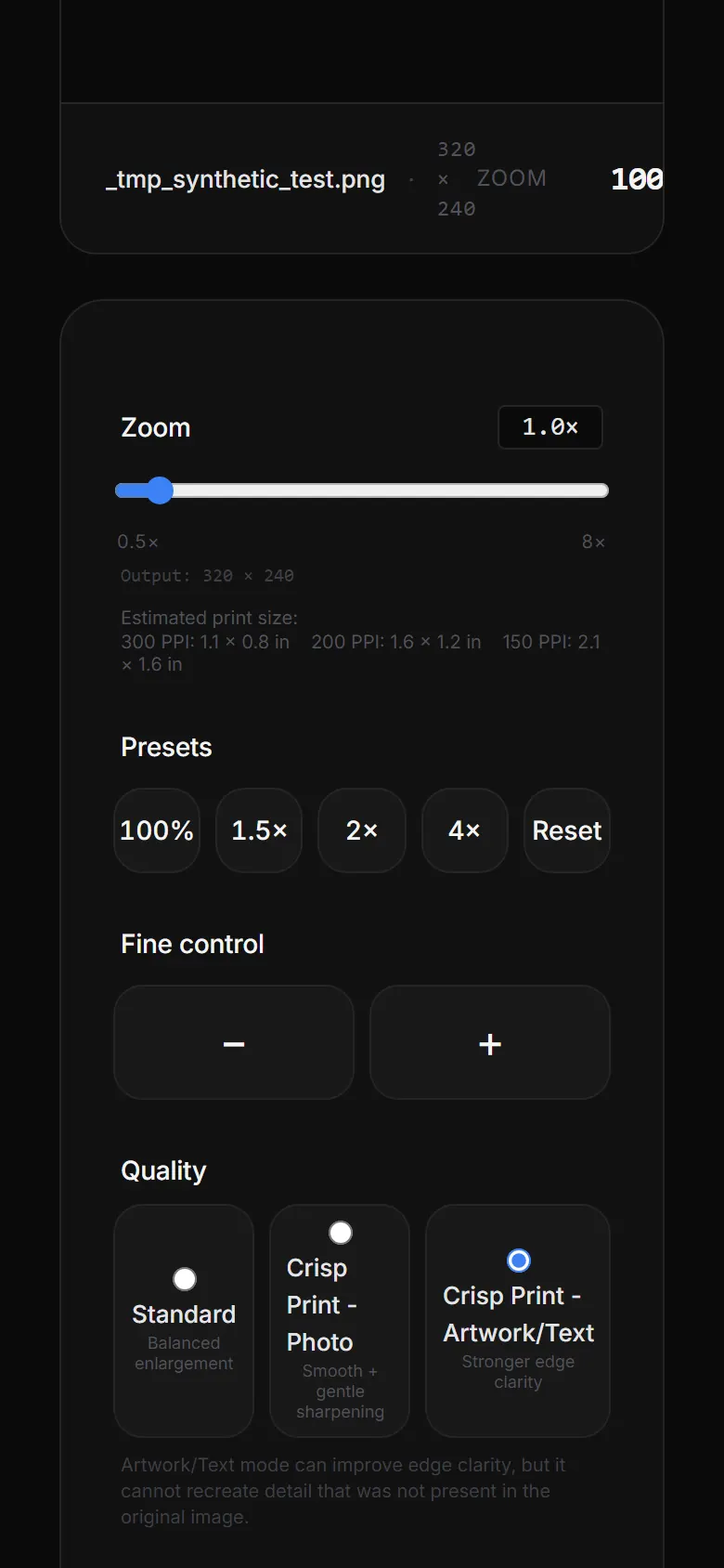 BiggerImage tool mobile