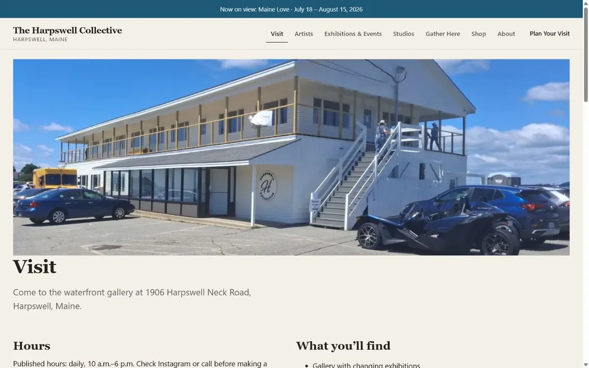 Harpswell visit information